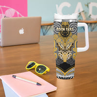 Aotearoa Iwi Ngati Tama Personalised Tumbler With Handle Maori Kowhaiwhai Pattern LT19 - Polynesian Pride