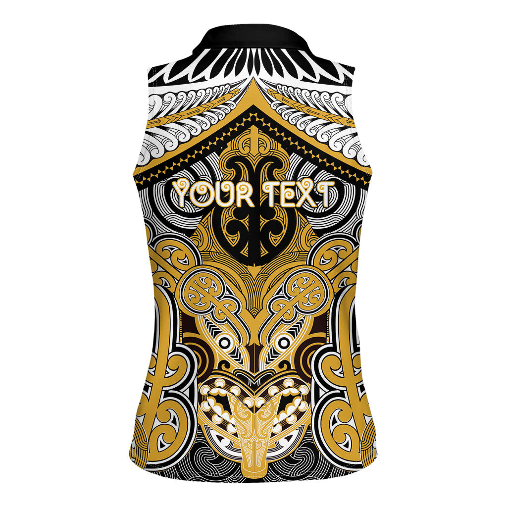 Aotearoa Iwi Ngati Tama Personalised Women Sleeveless Polo Shirt Maori Kowhaiwhai Pattern LT19 - Polynesian Pride