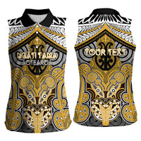 Aotearoa Iwi Ngati Tama Personalised Women Sleeveless Polo Shirt Maori Kowhaiwhai Pattern LT19 - Polynesian Pride