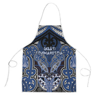 Aotearoa Iwi Ngati Tuwharetoa Apron Maori Kowhaiwhai Pattern LT19 Blue - Polynesian Pride