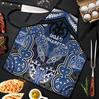 Aotearoa Iwi Ngati Tuwharetoa Apron Maori Kowhaiwhai Pattern LT19 Blue - Polynesian Pride