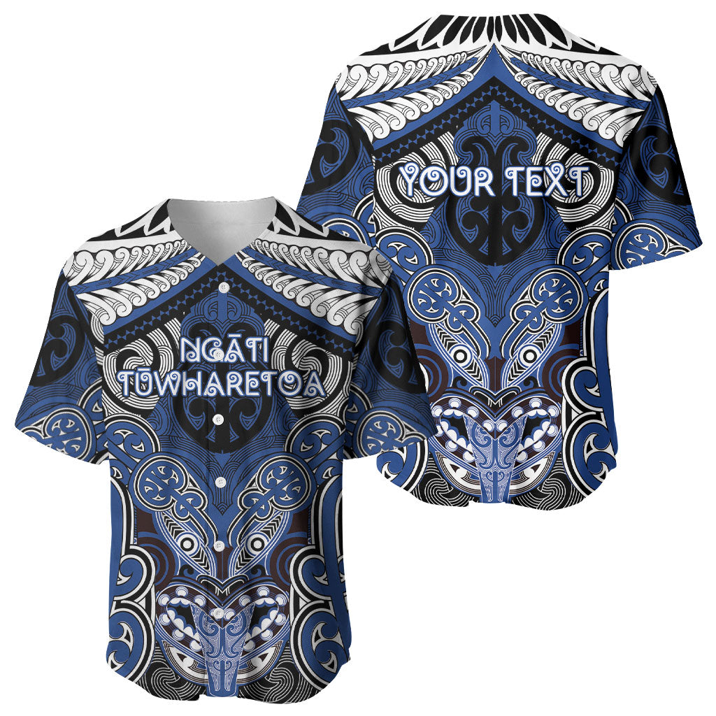 Aotearoa Iwi Ngati Tuwharetoa Personalised Baseball Jersey Maori Kowhaiwhai Pattern LT19 - Polynesian Pride