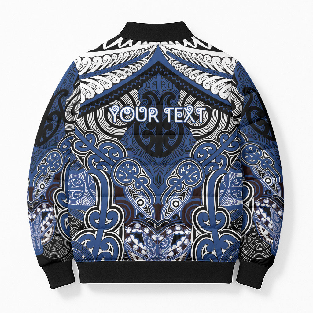 Aotearoa Iwi Ngati Tuwharetoa Personalised Bomber Puffer Jacket Maori Kowhaiwhai Pattern