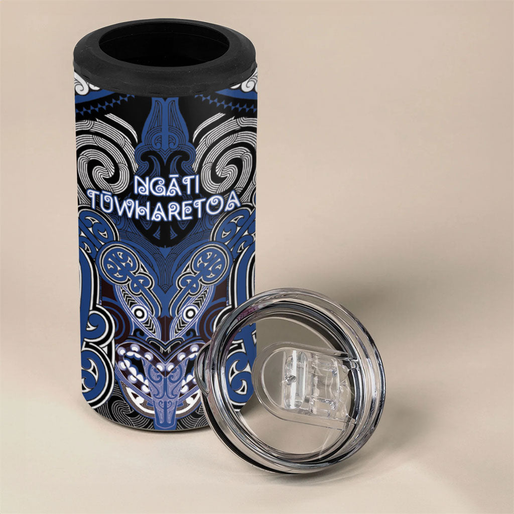 Aotearoa Iwi Ngati Tuwharetoa Personalised 4 in 1 Can Cooler Tumbler Maori Kowhaiwhai Pattern LT19 - Polynesian Pride