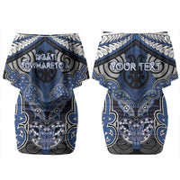 Aotearoa Iwi Ngati Tuwharetoa Personalised Couples Matching Off Shoulder Short Dress and Hawaiian Shirt Maori Kowhaiwhai Pattern LT19 - Polynesian Pride