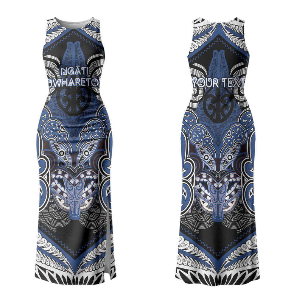 Aotearoa Iwi Ngati Tuwharetoa Personalised Couples Matching Tank Maxi Dress and Hawaiian Shirt Maori Kowhaiwhai Pattern LT19 - Polynesian Pride