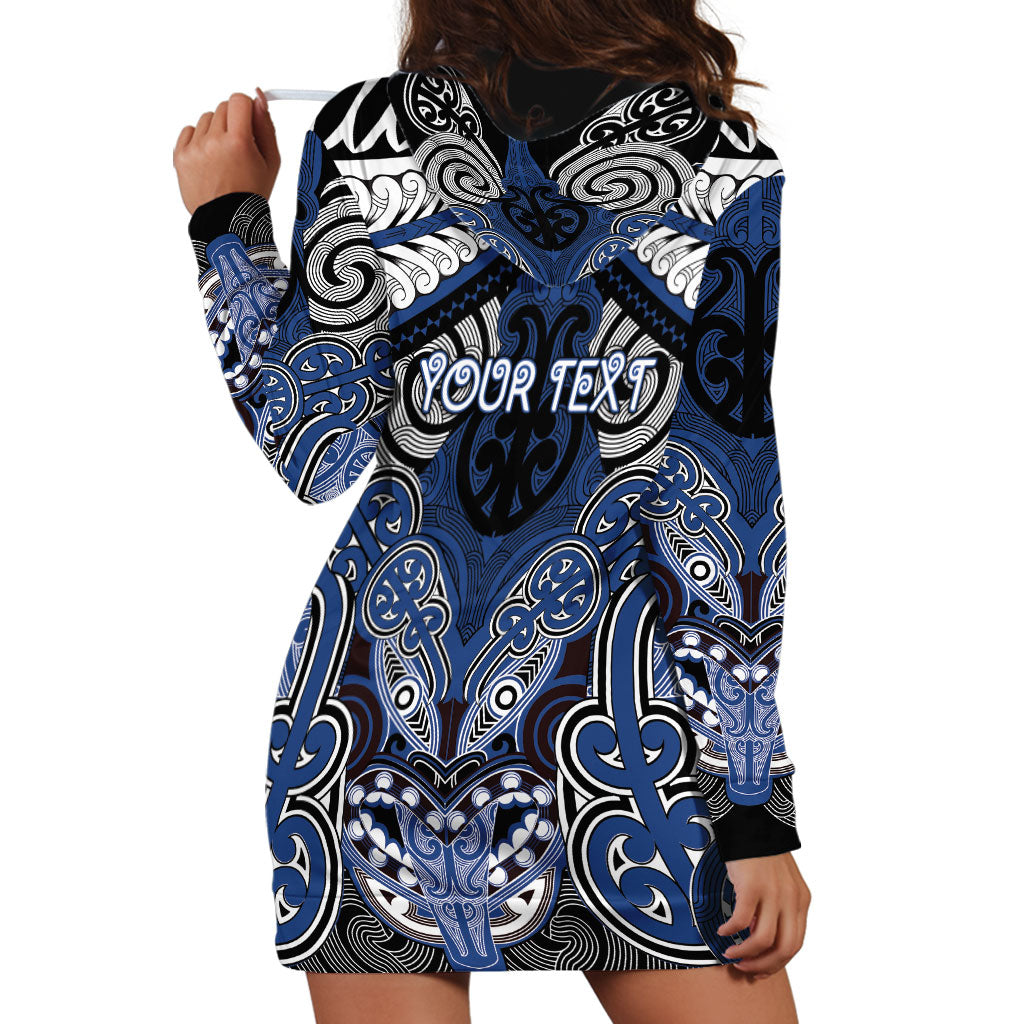 Aotearoa Iwi Ngati Tuwharetoa Personalised Hoodie Dress Maori Kowhaiwhai Pattern LT19 - Polynesian Pride