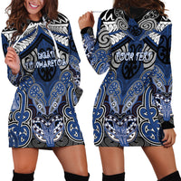 Aotearoa Iwi Ngati Tuwharetoa Personalised Hoodie Dress Maori Kowhaiwhai Pattern LT19 - Polynesian Pride