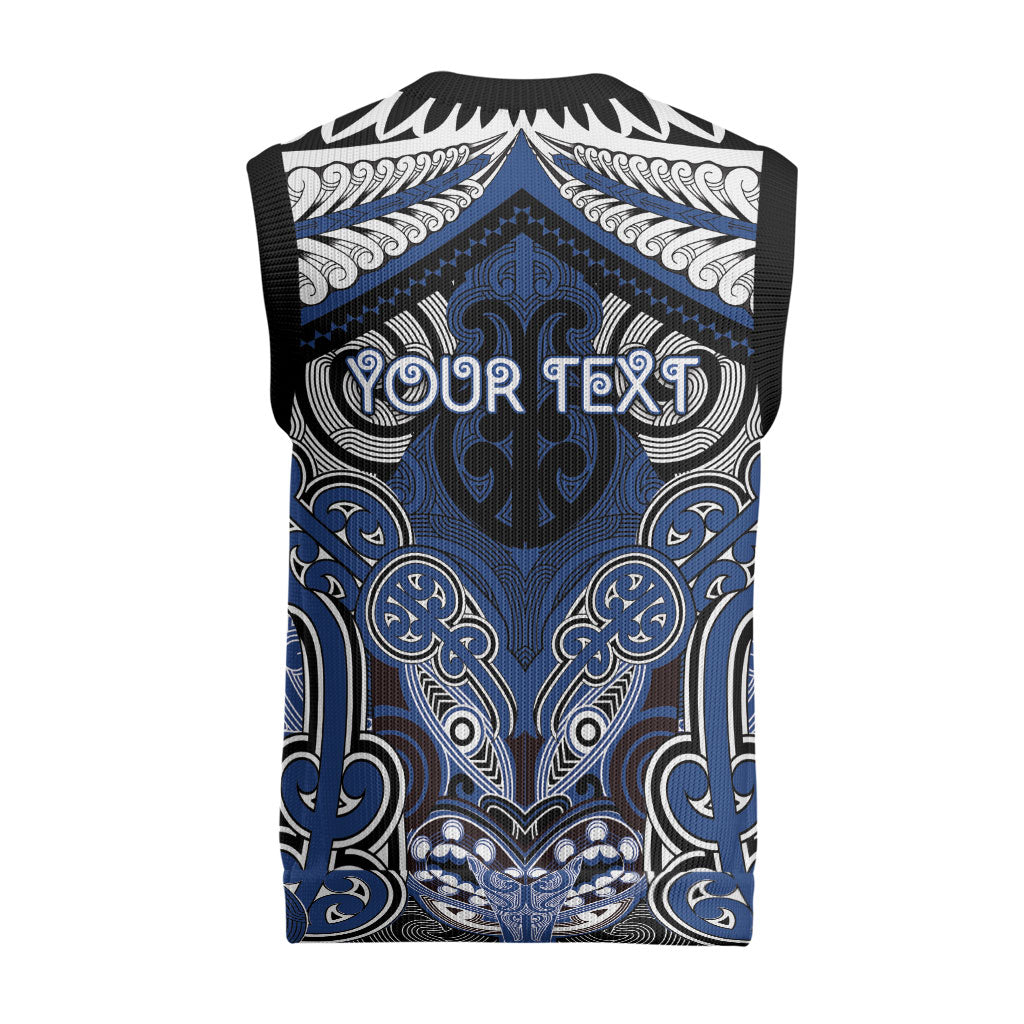 Aotearoa Iwi Ngati Tuwharetoa Personalised Christmas Knitted V-Neck Vest Maori Kowhaiwhai Pattern LT19 - Polynesian Pride