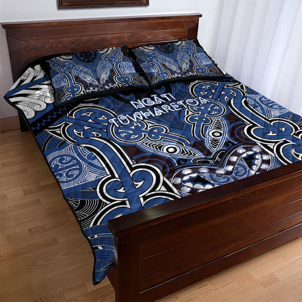 Aotearoa Iwi Ngati Tuwharetoa Quilt Bed Set Maori Kowhaiwhai Pattern LT19 - Polynesian Pride