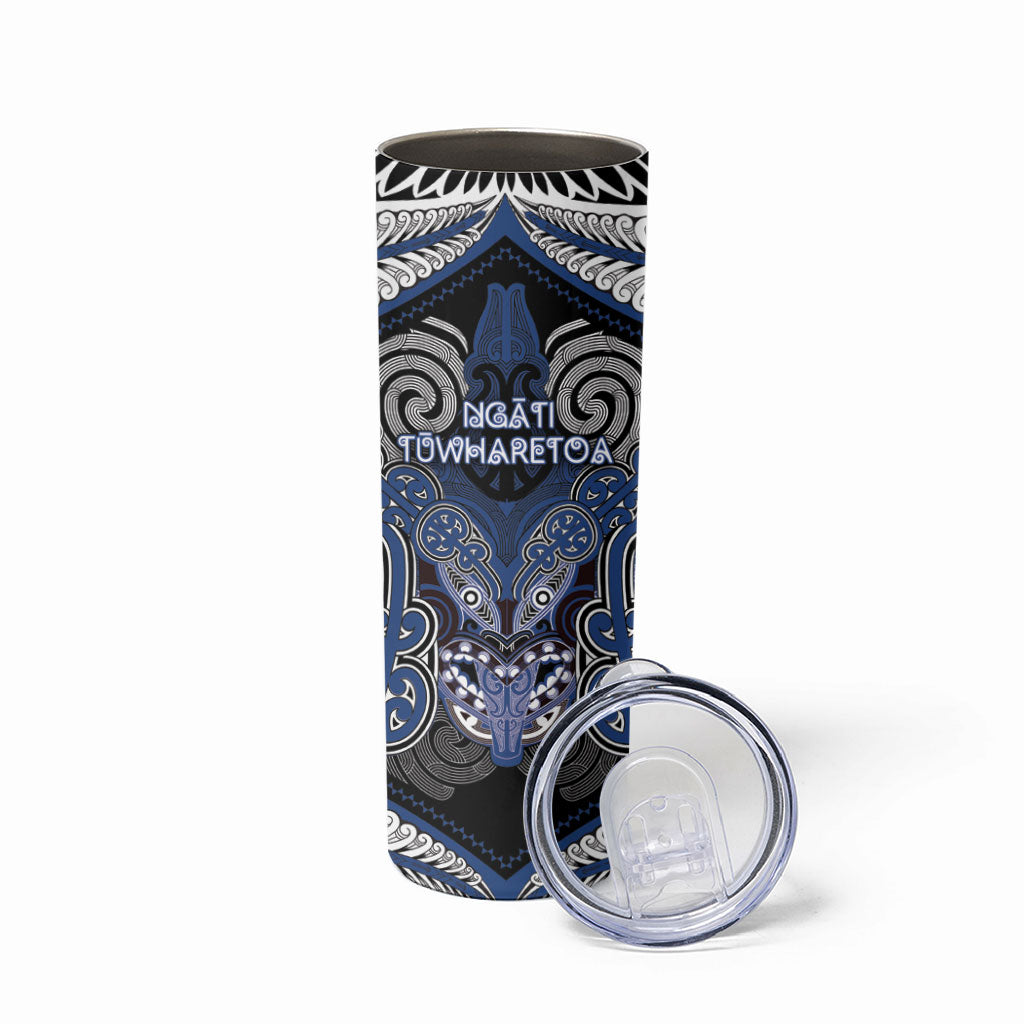 Aotearoa Iwi Ngati Tuwharetoa Personalised Skinny Tumbler Maori Kowhaiwhai Pattern LT19 - Polynesian Pride