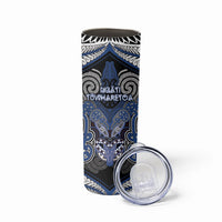 Aotearoa Iwi Ngati Tuwharetoa Personalised Skinny Tumbler Maori Kowhaiwhai Pattern LT19 - Polynesian Pride