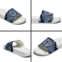 Aotearoa Iwi Ngati Tuwharetoa Slide Sandals Maori Kowhaiwhai Pattern LT19 - Polynesian Pride