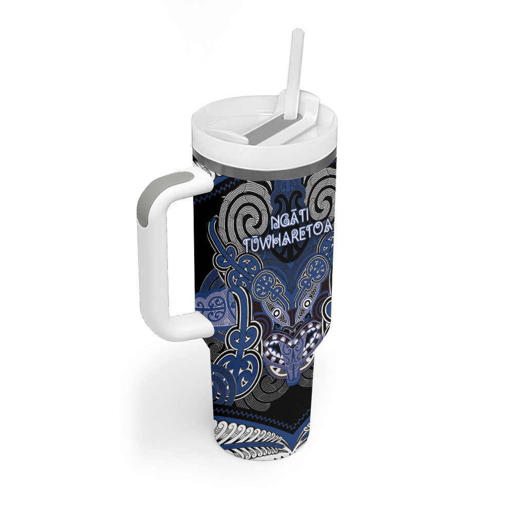 Aotearoa Iwi Ngati Tuwharetoa Personalised Tumbler With Handle Maori Kowhaiwhai Pattern LT19 - Polynesian Pride