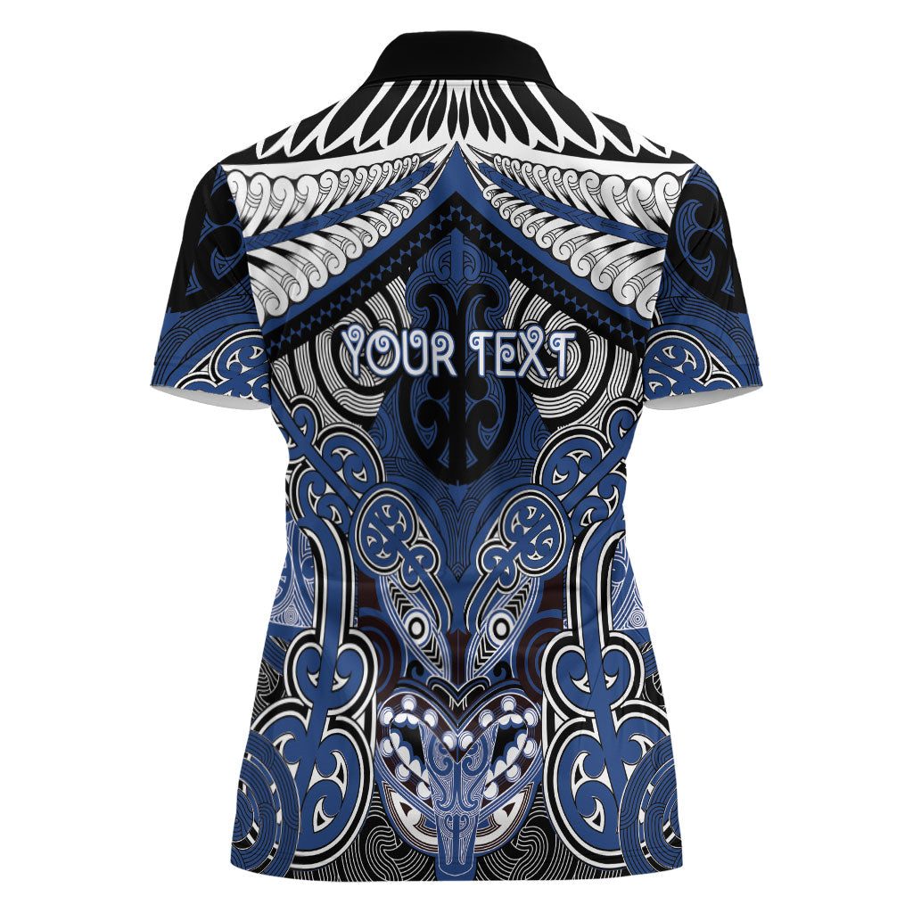Aotearoa Iwi Ngati Tuwharetoa Personalised Women Polo Shirt Maori Kowhaiwhai Pattern LT19 - Polynesian Pride