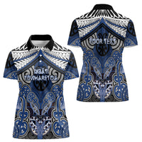 Aotearoa Iwi Ngati Tuwharetoa Personalised Women Polo Shirt Maori Kowhaiwhai Pattern LT19 - Polynesian Pride