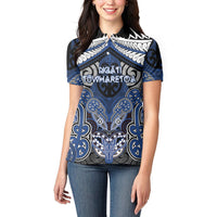 Aotearoa Iwi Ngati Tuwharetoa Personalised Women Polo Shirt Maori Kowhaiwhai Pattern LT19 - Polynesian Pride