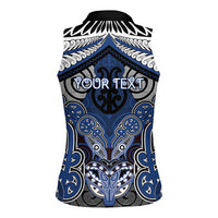 Aotearoa Iwi Ngati Tuwharetoa Personalised Women Sleeveless Polo Shirt Maori Kowhaiwhai Pattern LT19 - Polynesian Pride