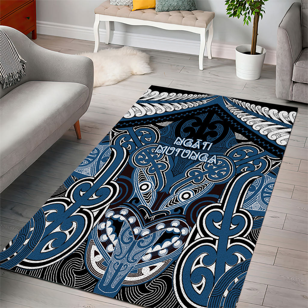 Aotearoa Iwi Ngati Mutunga Area Rug Maori Kowhaiwhai Pattern