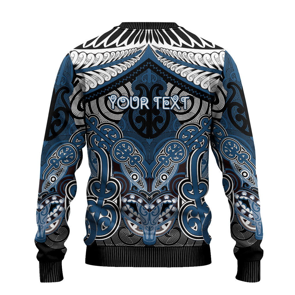 Aotearoa Iwi Ngati Mutunga Personalised Ugly Christmas Sweater Maori Kowhaiwhai Pattern