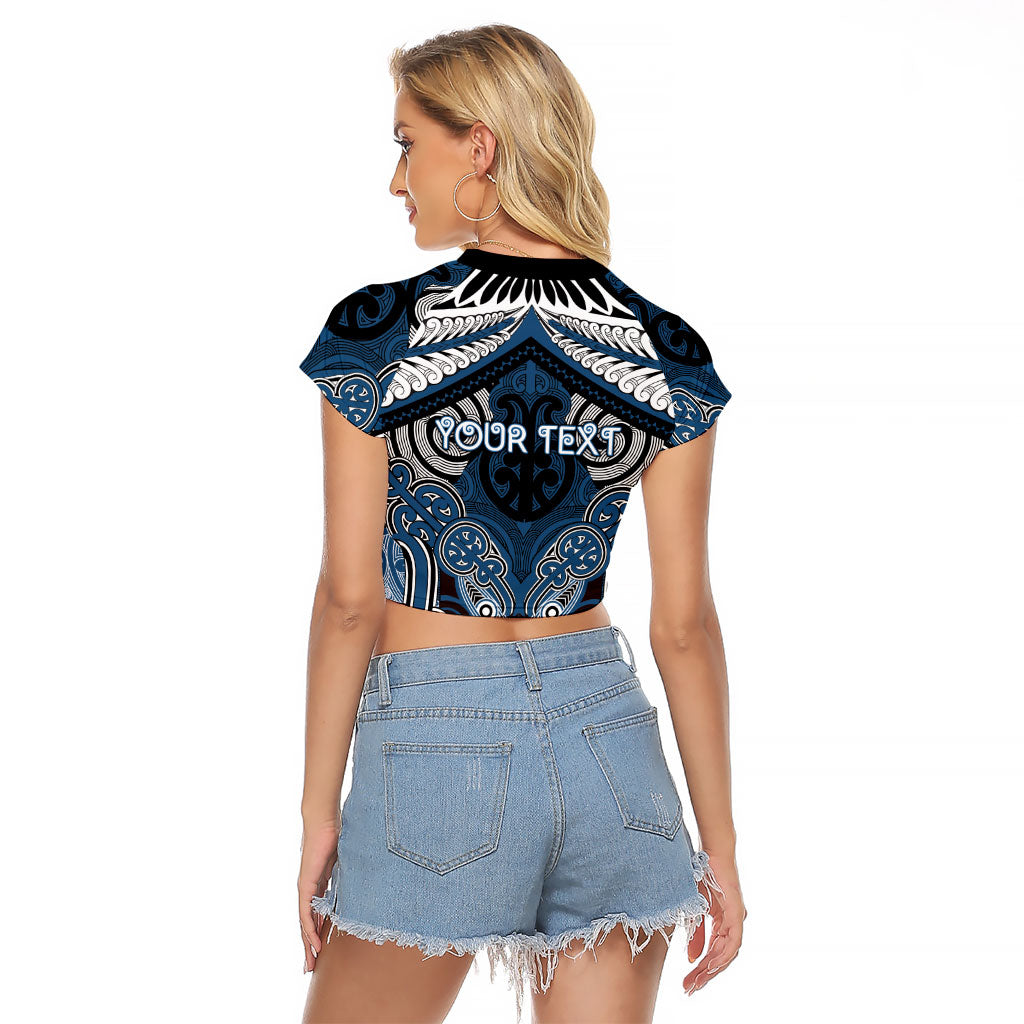 Aotearoa Iwi Ngati Mutunga Personalised Raglan Cropped T Shirt Maori Kowhaiwhai Pattern