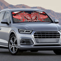 Aotearoa Iwi Te Ati Awa Auto Sun Shade Maori Kowhaiwhai Pattern