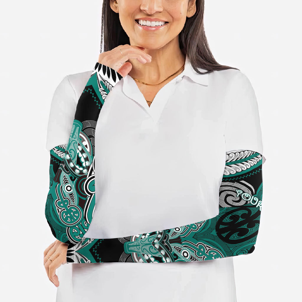 Aotearoa Iwi Ngati Maru Personalised Arm Sleeves Maori Kowhaiwhai Pattern