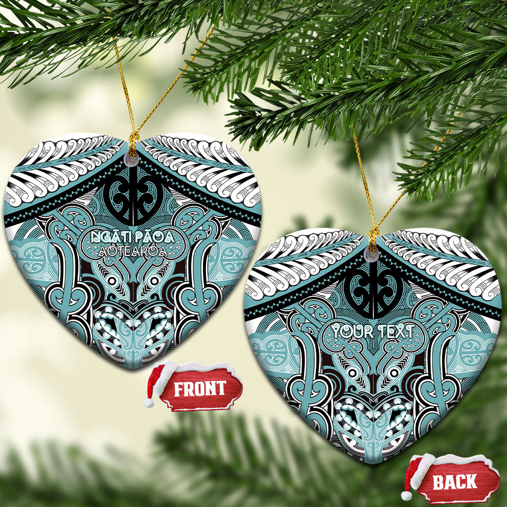 Aotearoa Iwi Ngati Paoa Personalised Ceramic Ornament Maori Kowhaiwhai Pattern