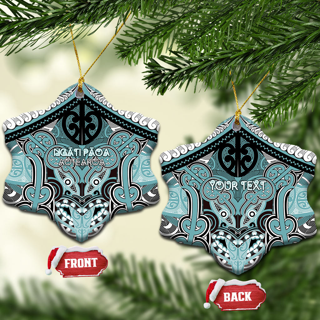 Aotearoa Iwi Ngati Paoa Personalised Ceramic Ornament Maori Kowhaiwhai Pattern