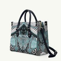 Aotearoa Iwi Ngati Paoa Leather Bag Maori Kowhaiwhai Pattern