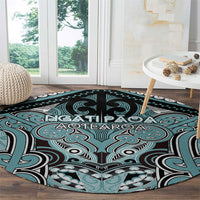 Aotearoa Iwi Ngati Paoa Round Carpet Maori Kowhaiwhai Pattern