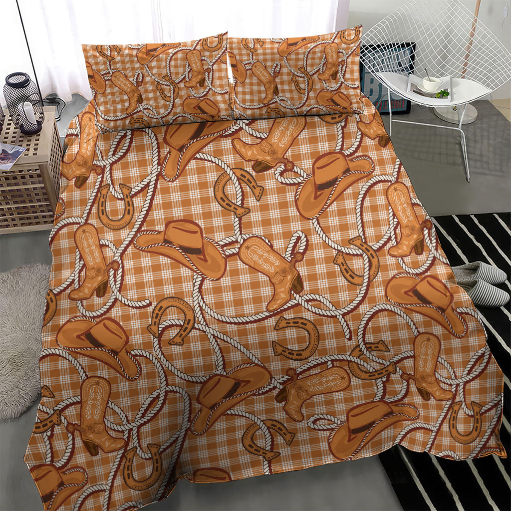 Brown Hawaii Palaka Cowboy Bedding Set Hawaiian Paniolo Festival Spirit LT19 - Polynesian Pride
