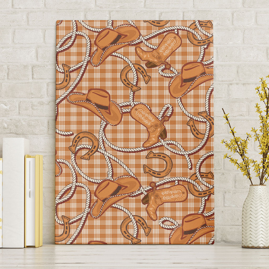 Brown Hawaii Palaka Cowboy Canvas Wall Art Hawaiian Paniolo Festival Spirit LT19 Without Frame Brown - Polynesian Pride