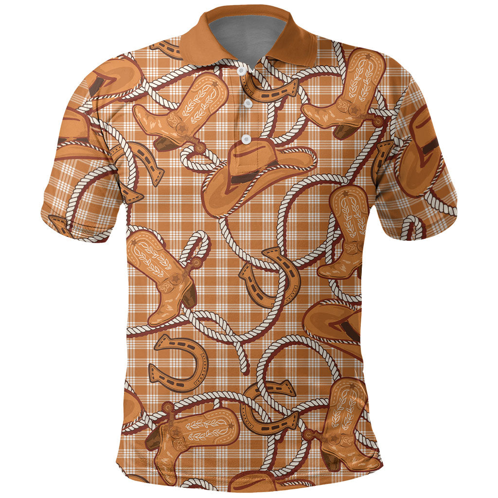Brown Hawaii Palaka Cowboy Polo Shirt Hawaiian Paniolo Festival Spirit