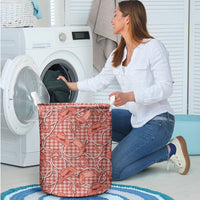 Red Hawaii Palaka Cowboy Laundry Basket Hawaiian Paniolo Festival Spirit LT19 - Polynesian Pride
