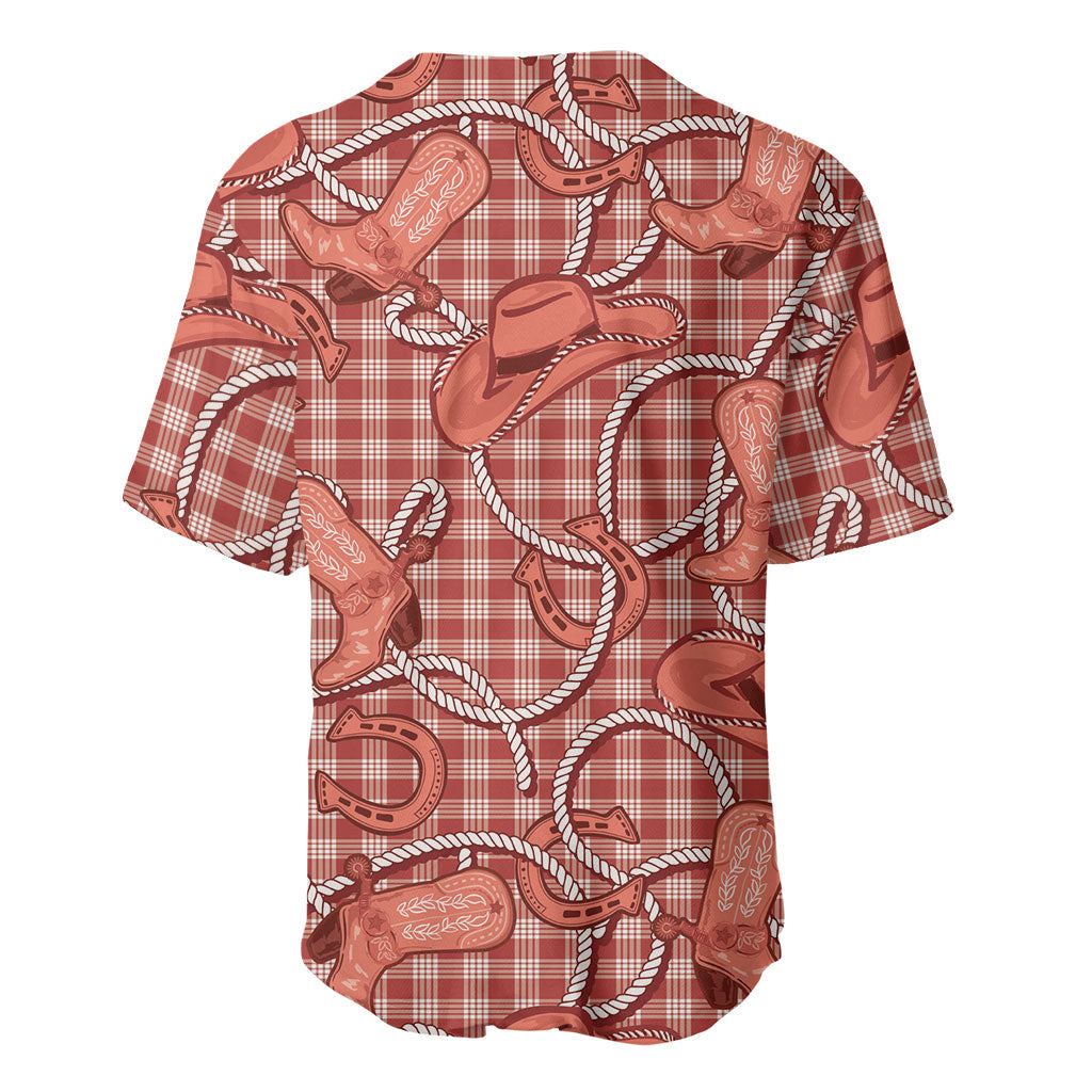 Red Hawaii Palaka Cowboy Baseball Jersey Hawaiian Paniolo Festival Spirit LT19 - Polynesian Pride