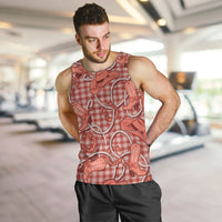 Red Hawaii Palaka Cowboy Men Tank Top Hawaiian Paniolo Festival Spirit LT19 Red - Polynesian Pride