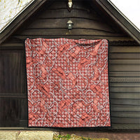 Red Hawaii Palaka Cowboy Quilt Hawaiian Paniolo Festival Spirit LT19 - Polynesian Pride