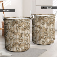 Beige Hawaii Palaka Cowboy Laundry Basket Hawaiian Paniolo Festival Spirit LT19 - Polynesian Pride