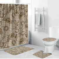 Beige Hawaii Palaka Cowboy Bathroom Set Hawaiian Paniolo Festival Spirit LT19 Bathroom Set (4 pcs) Beige - Polynesian Pride