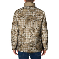 Beige Hawaii Palaka Cowboy Padded Jacket Hawaiian Paniolo Festival Spirit LT19 - Polynesian Pride