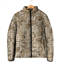 Beige Hawaii Palaka Cowboy Padded Jacket Hawaiian Paniolo Festival Spirit LT19 - Polynesian Pride