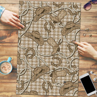 Beige Hawaii Palaka Cowboy Puzzle Hawaiian Paniolo Festival Spirit LT19 Beige - Polynesian Pride
