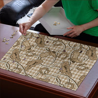 Beige Hawaii Palaka Cowboy Puzzle Hawaiian Paniolo Festival Spirit LT19 - Polynesian Pride