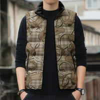 Beige Hawaii Palaka Cowboy Sleeveless Puffer Jacket Hawaiian Paniolo Festival Spirit LT19 - Polynesian Pride