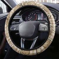 Beige Hawaii Palaka Cowboy Steering Wheel Cover Hawaiian Paniolo Festival Spirit LT19 - Polynesian Pride