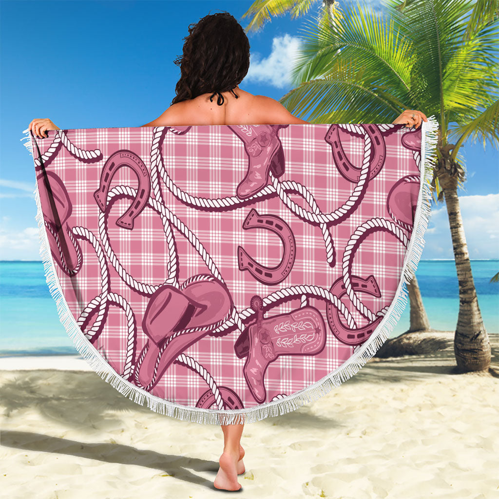 Pink Hawaii Palaka Cowboy Beach Blanket Hawaiian Paniolo Festival Spirit LT19 - Polynesian Pride