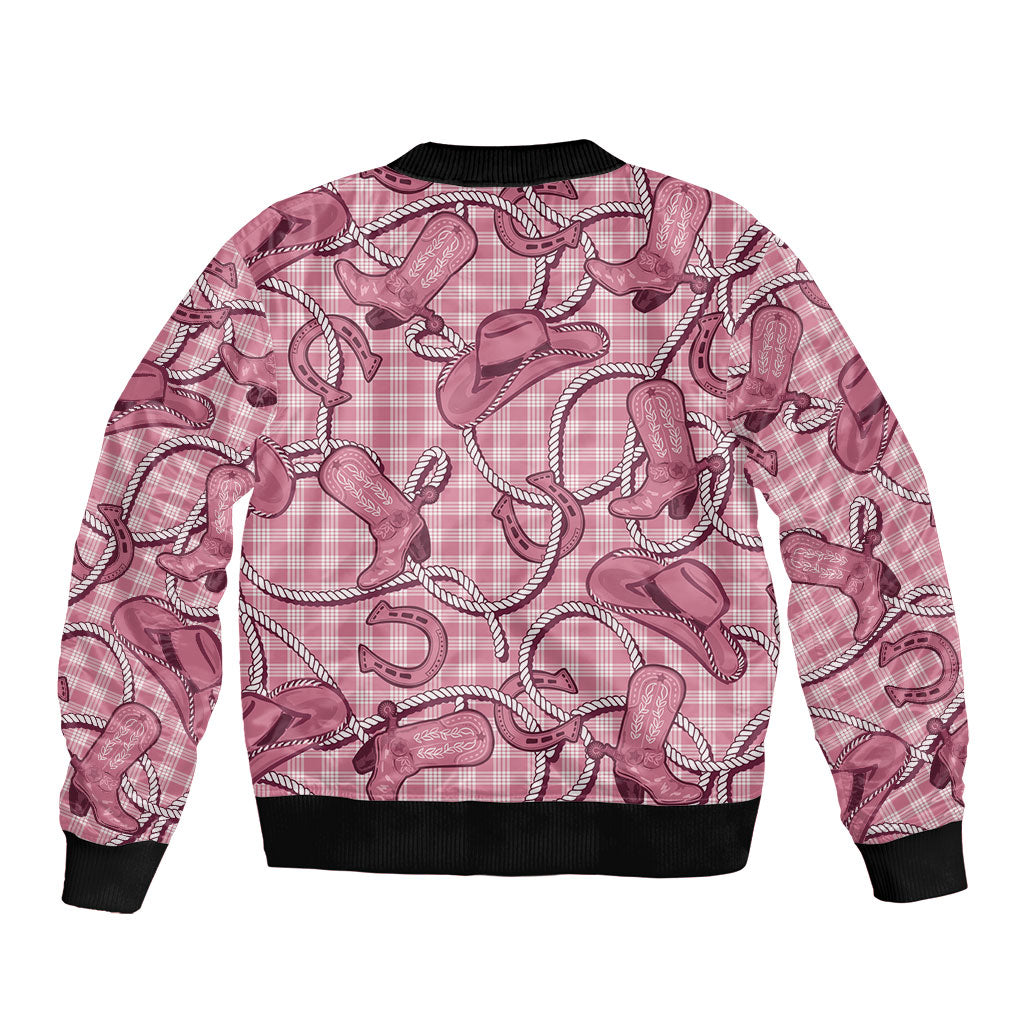 Pink Hawaii Palaka Cowboy Bomber Jacket Hawaiian Paniolo Festival Spirit LT19 - Polynesian Pride