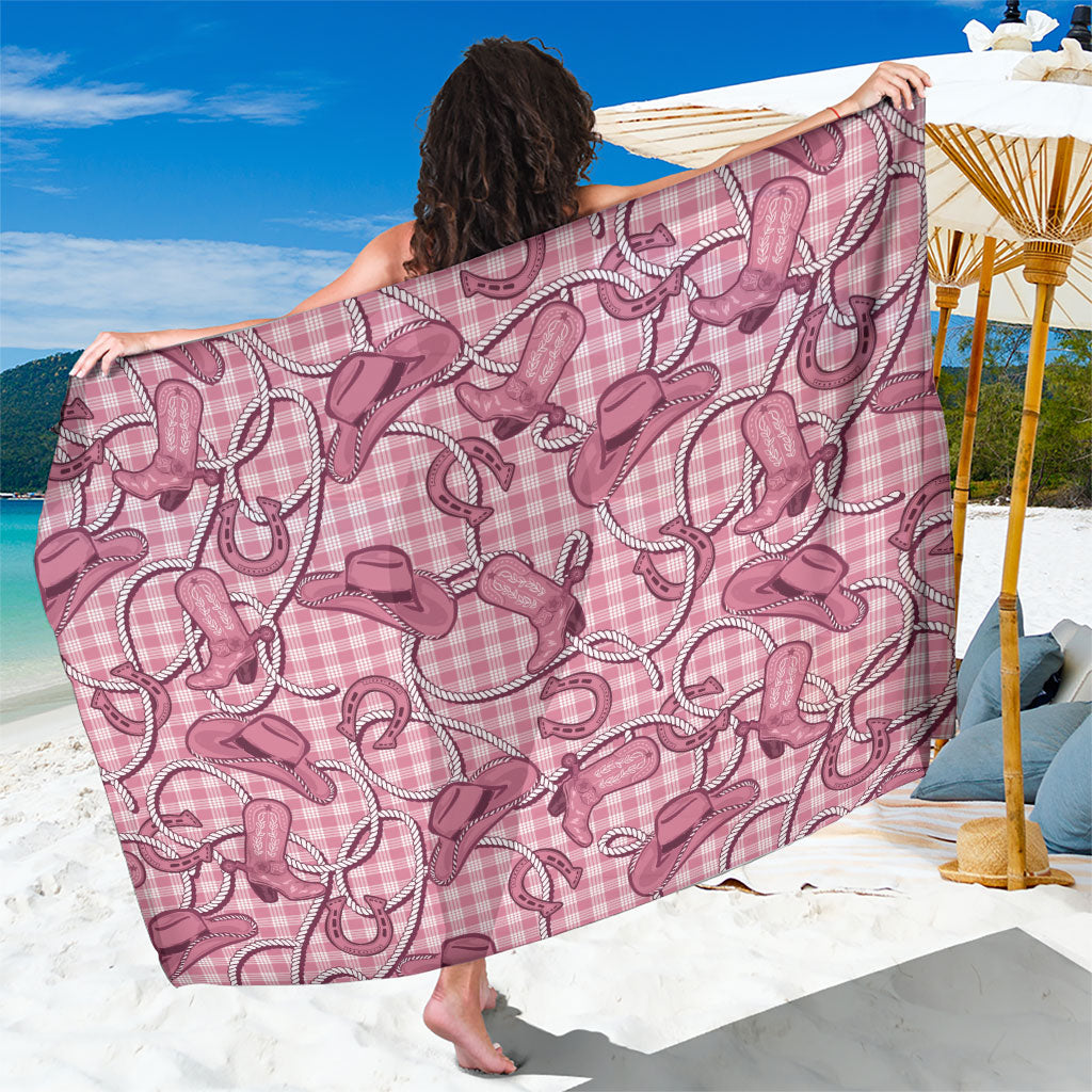 Pink Hawaii Palaka Cowboy Sarong Hawaiian Paniolo Festival Spirit LT19 One Size 44 x 66 inches Pink - Polynesian Pride