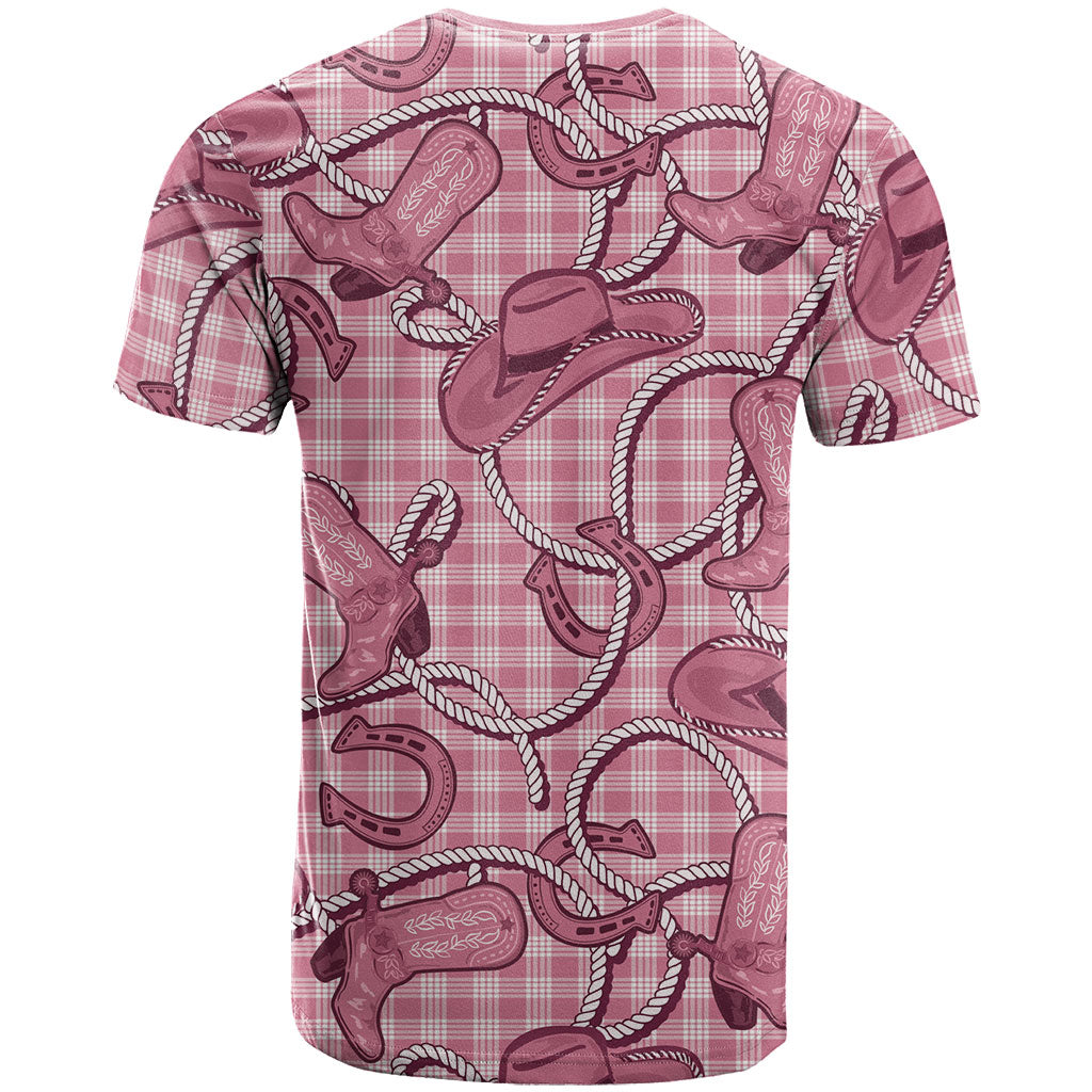 Pink Hawaii Palaka Cowboy T Shirt Hawaiian Paniolo Festival Spirit LT19 - Polynesian Pride